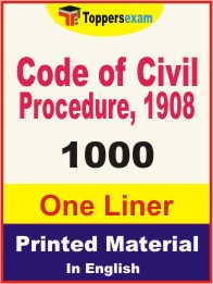 Code of Civil Procedure, 1908 One Liner Book in English