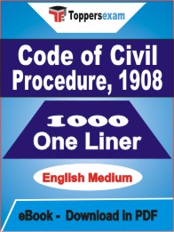 Code of Civil Procedure, 1908 One Liner Book PDF in English