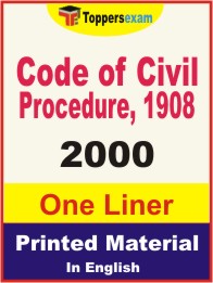 Code of Civil Procedure, 1908 One Liner Book in English