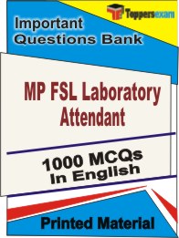 MP FSL Laboratory Attendant Book in English - Objective MCQ