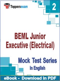 BEML Junior Executive (Electrical) PDF Book In English - Question Paper