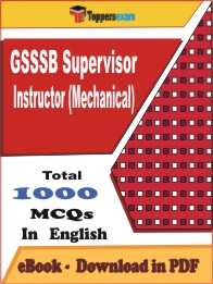 GSSSB Supervisor Instructor (Mechanical) PDF Book in English - MCQ / Objective Questions