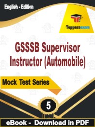 GSSSB Supervisor Instructor (Automobile)  PDF Book In English - Practice Set
