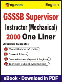 GSSSB Supervisor Instructor (Mechanical) One Liner Book PDF in English