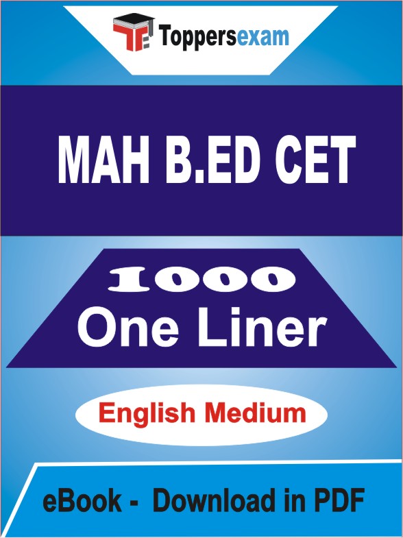 MAH B.ED CET One Liner Book PDF in English