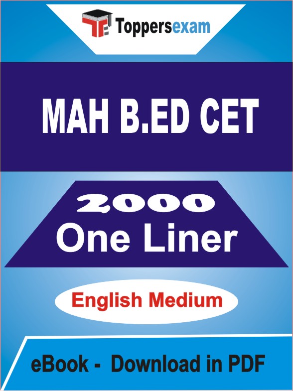 MAH B.ED CET One Liner Book PDF in English