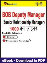 BOB Deputy Manager (Senior Relationship Manager) One Liner Book PDF in Hindi