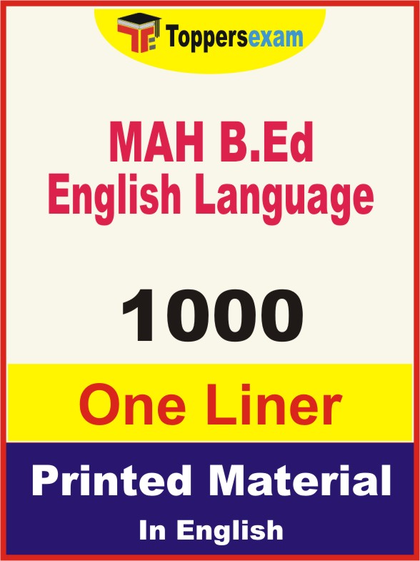 MAH B.Ed (English Language) One Liner Book in English