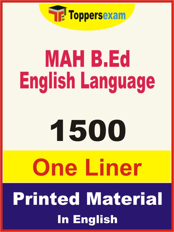 MAH B.Ed (English Language) One Liner Book in English