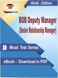 BOB Deputy Manager (Senior Relationship Manager) Test PDF Book in Hindi - Mock Test/Practice Set