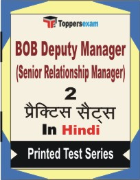 BOB Deputy Manager (Senior Relationship Manager) Book in Hindi - Question Paper / Practice Set