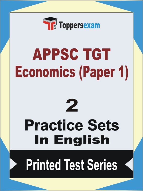 APPSC TGT Economics (Paper 1) Book in English - Question Paper / Practice Set