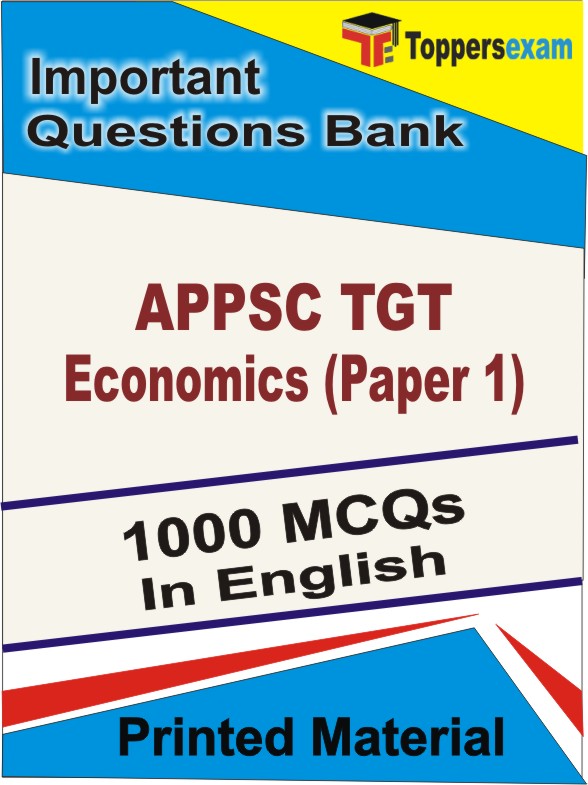 APPSC TGT Economics (Paper 1) Book in English - Objective MCQ