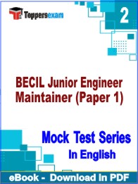BECIL Junior Engineer Maintainer (Paper 1) Test PDF Book In English - Question Paper