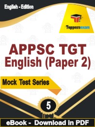 APPSC TGT English (Paper 2) Test PDF Book In English - Practice Set