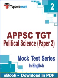 APPSC TGT Political Science (Paper 2) Test PDF Book In English - Question Paper