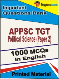 APPSC TGT Political Science (Paper 2) Book in English - Objective MCQ