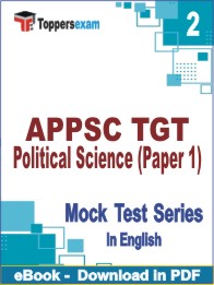 APPSC TGT Political Science (Paper 1) Test PDF Book In English - Question Paper