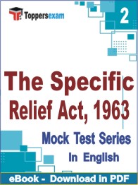The Specific Relief Act, 1963 Test PDF Book In English - Question Paper