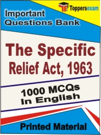 The Specific Relief Act, 1963 Book in English - Objective MCQ