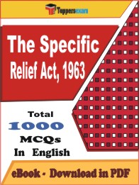 The Specific Relief Act, 1963 PDF Book in English - MCQ / Objective Questions
