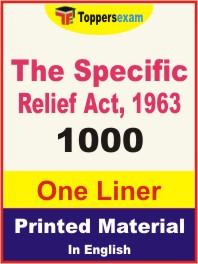 The Specific Relief Act, 1963 One Liner Book in English