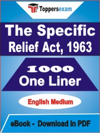The Specific Relief Act, 1963 One Liner Book PDF in English
