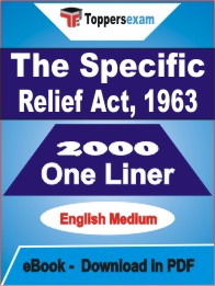 The Specific Relief Act, 1963 One Liner Book PDF in English