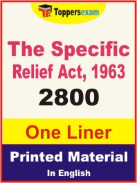 The Specific Relief Act, 1963 One Liner Book in English