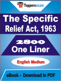 The Specific Relief Act, 1963 One Liner Book PDF in English