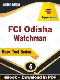 FCI Odisha Watchman Test PDF Book In English - Practice Set