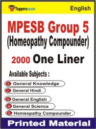 MPESB Group 5 (Homeopathy Compounder) One Liner Book in English
