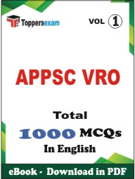 APPSC VRO PDF Book In English - MCQ / Objective Questions (VOL.1)