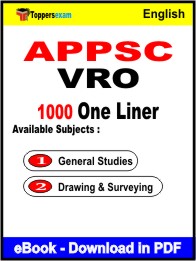 APPSC VRO One Liner Book PDF in English