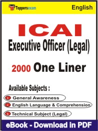 ICAI Executive Officer (Legal) One Liner Book PDF in English