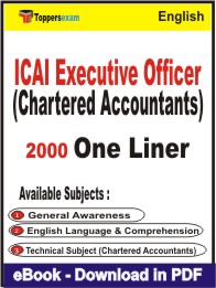 ICAI Executive Officer (Chartered Accountants) One Liner Book PDF in English