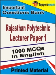 Rajasthan Polytechnic Lecturer (Paper-1)  Book in English - Objective MCQ