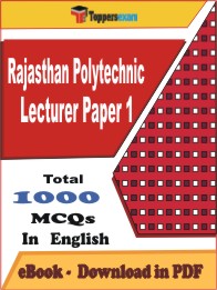 Rajasthan Polytechnic Lecturer (Paper-1) PDF Book in English - MCQ / Objective Questions