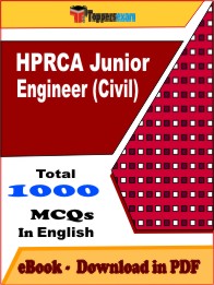 HPRCA Junior Engineer (Civil) PDF Book In English  - MCQ / Objective Questions