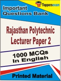 Rajasthan Polytechnic Lecturer (Paper-2)  Book in English - Objective MCQ
