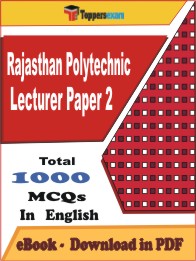 Rajasthan Polytechnic Lecturer (Paper-2)  PDF Book in English - MCQ / Objective Questions
