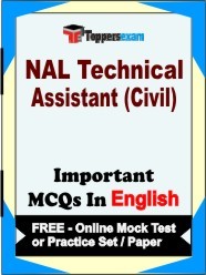 NAL Technical Assistant (Civil) Exam Objective MCQs in English (Booklet), FREE - Online Mock Test or Practice Set / Paper