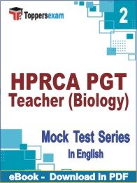 HPRCA PGT Teacher (Biology) Test PDF Book In English - Question Paper