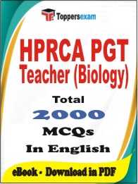 HPRCA PGT Teacher (Biology) PDF Book in English - MCQ / Objective Questions