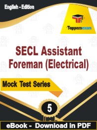 SECL Assistant Foreman (Electrical)  PDF Book In English - Practice Set