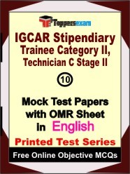 IGCAR Stipendiary Trainee Category II, Technician C (Stage 2) Exam Mock Test Papers (Book) in English