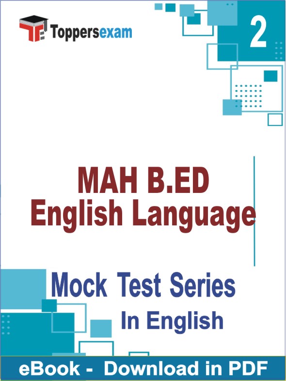 MAH B.Ed English Language PDF Book In English - Question Paper