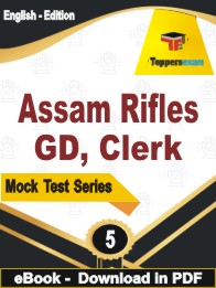 Assam Rifles GD, Clerk Test PDF Book In English - Practice Set