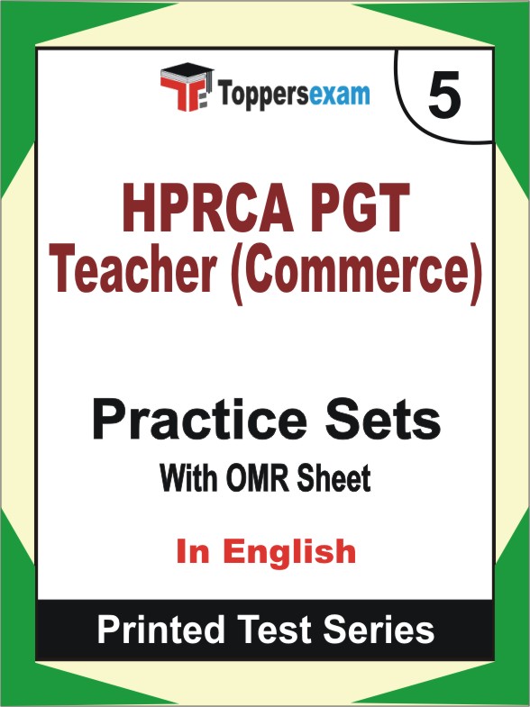 HPRCA PGT Teacher (Commerce) Book in English - Mock Test / Practice Set