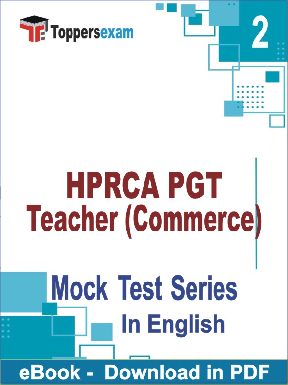 HPRCA PGT Teacher (Commerce) PDF Book In English - Question Paper